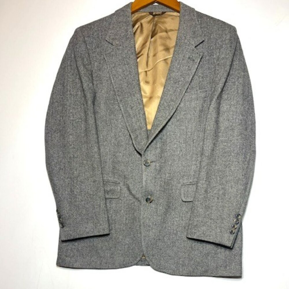 Bill Blass Men's 100% Pure Wool Vintage Tweed Blazer Sports Coat Sz 41L